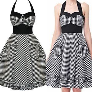 Hell Bunny Vixen Black Gingham Dress